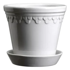 Flower Pots^Bergs Potter Københavner flower pot glazed Ø18 cm, Mineral White