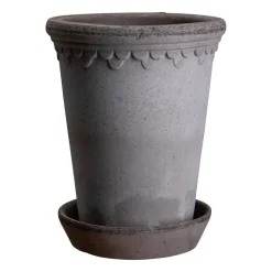 Flower Pots^Bergs Potter Københavner flower pot high Ø14 cm, Grey
