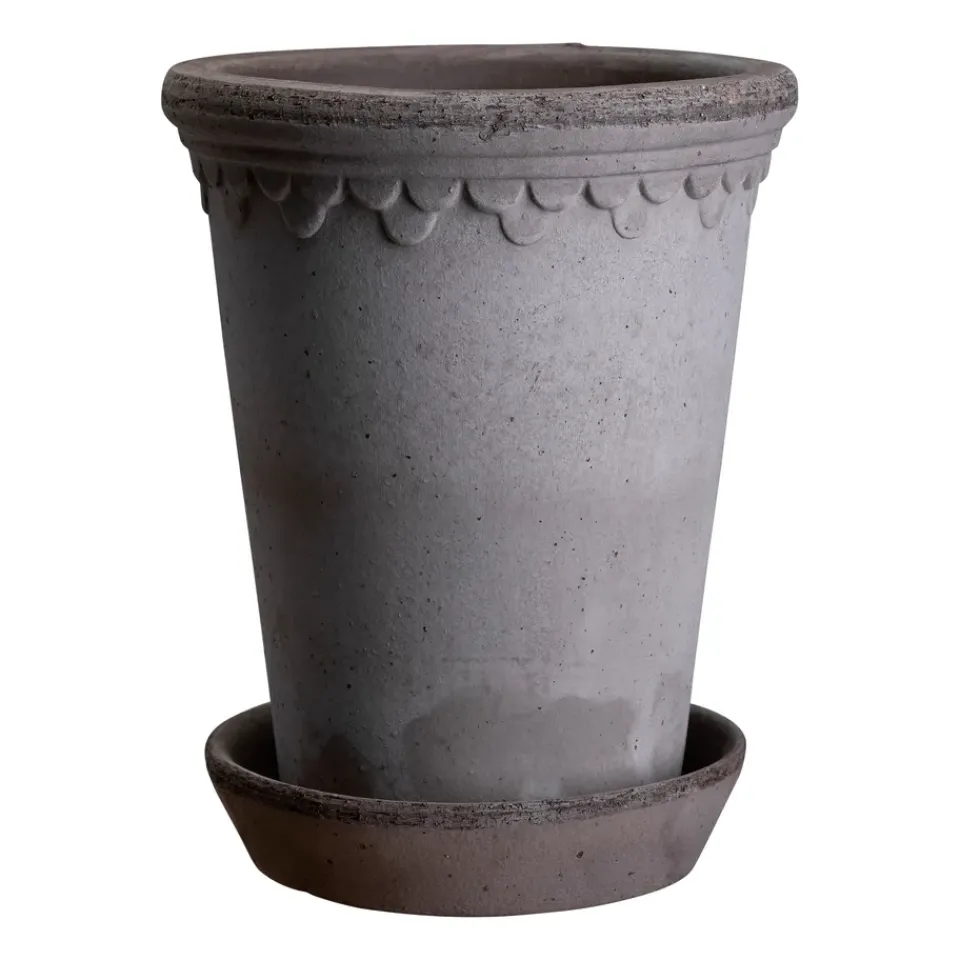 Flower Pots^Bergs Potter Københavner flower pot high Ø14 cm, Grey