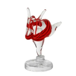 Glass Art^Kosta Boda KE 'Badlycka' glass sculpture, Red