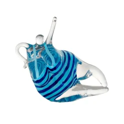 Clearance Kosta Boda KE 'Badlycka' glass sculpture, Turquoise-blue TurquoiseBlue