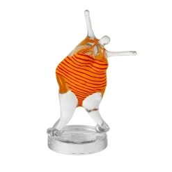 Outlet Kosta Boda KE 'Badlycka' glass sculpture, yellow-red YellowRed