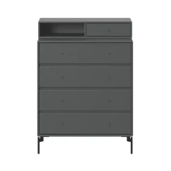 Outlet Montana Keep dresser, Anthracite 04-black lacquered leg Grey