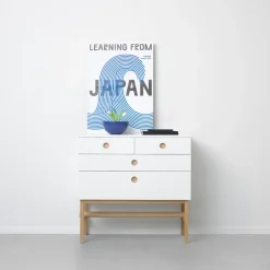 A2 Keep dresser, , oiled oak legs White