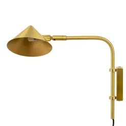 Bedside Lamps|Wall Lights^Watt & Veke Kelly wall lamp short arm, Gold Gold-coloured