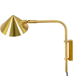 Bedside Lamps|Wall Lights^Watt & Veke Kelly wall lamp short arm, Gold Gold-coloured