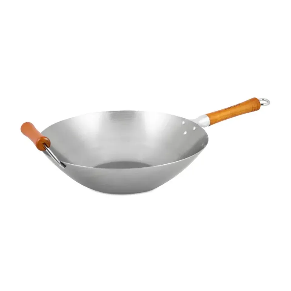 Woks^Ken Hom Excellence Carbon Wok Ø36 cm, Steel Silver-coloured