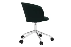 Outlet Hem Kendo Swivel office chair with 5 wheels, Pine-polished aluminium GreenSilver-coloured
