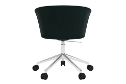 Outlet Hem Kendo Swivel office chair with 5 wheels, Pine-polished aluminium GreenSilver-coloured