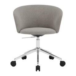 Office Chairs^Hem Kendo Swivel office chair with 5 wheels, Porcelain-polished aluminium BeigeSilver-coloured
