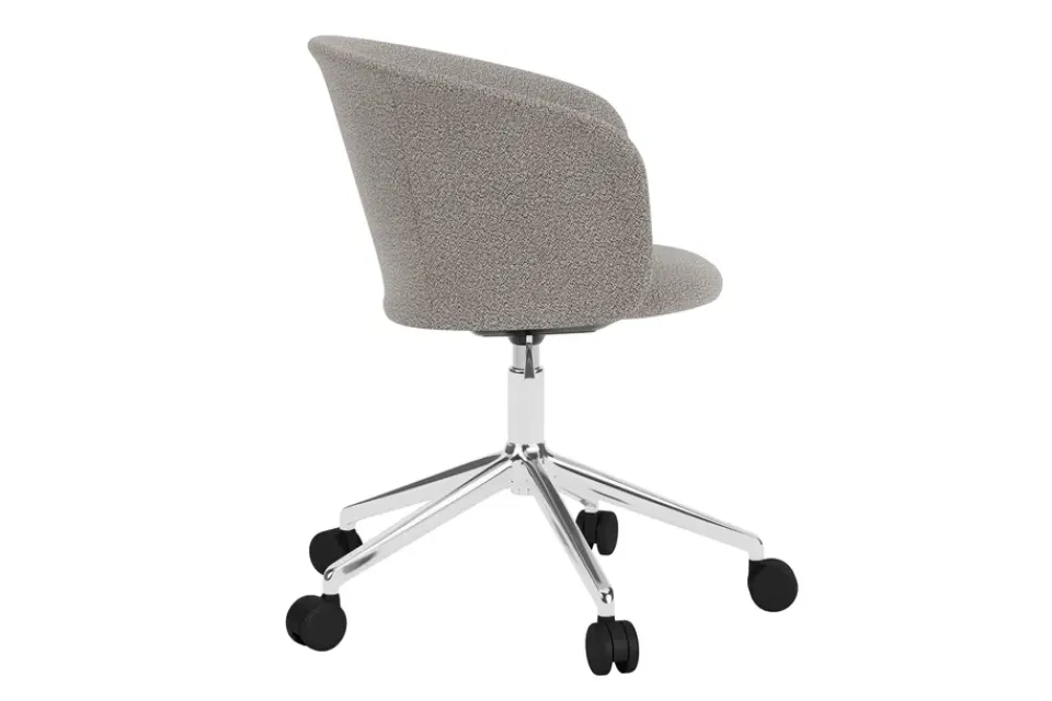 Office Chairs^Hem Kendo Swivel office chair with 5 wheels, Porcelain-polished aluminium BeigeSilver-coloured