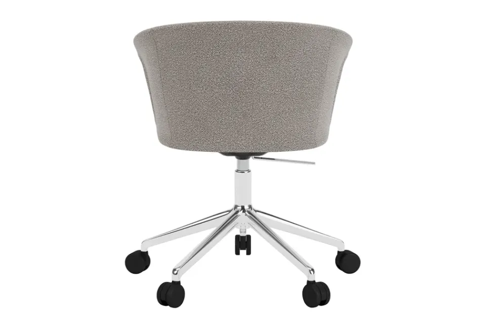Office Chairs^Hem Kendo Swivel office chair with 5 wheels, Porcelain-polished aluminium BeigeSilver-coloured