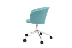 Office Chairs^Hem Kendo Swivel office chair with 5 wheels, Icicle-polished aluminium BlueSilver-coloured