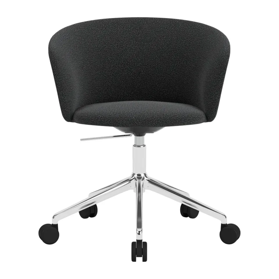 Office Chairs^Hem Kendo Swivel office chair with 5 wheels, Graphite-polished aluminium GreySilver-coloured