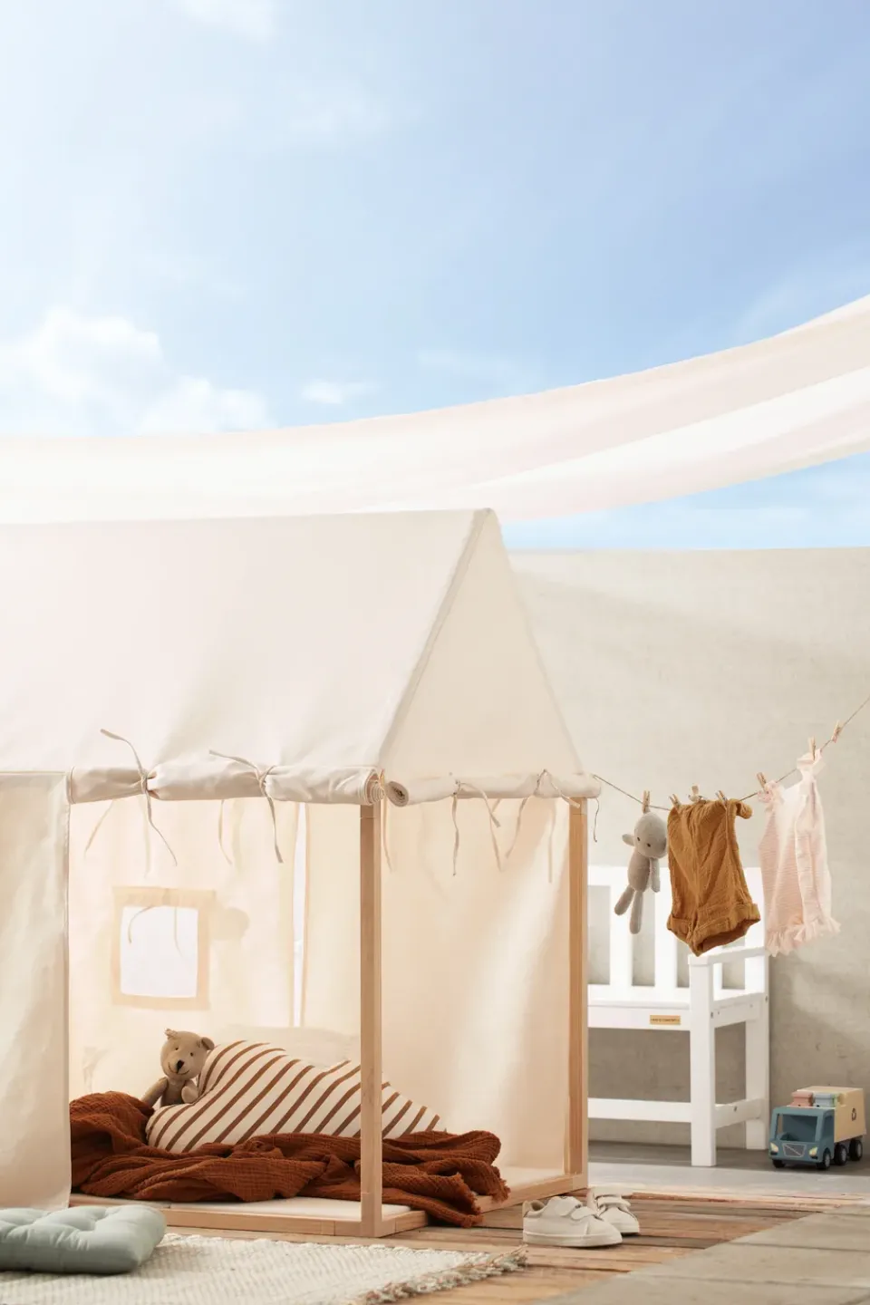 Best Kid's Concept Kid's Base play tent, Natural White