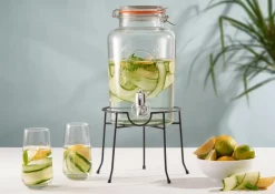 Storage Jars^Kilner glass container with tap 5 L, Transparent