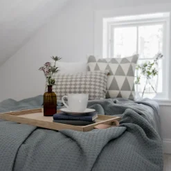 Hot Scandi Living Kimono bed spread 139x260 cm, dusty petrol Grey