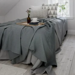Hot Scandi Living Kimono bed spread 139x260 cm, dusty petrol Grey