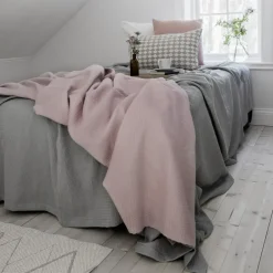 Outlet Scandi Living Kimono bed spread 260x260 cm, dusty rose Pink