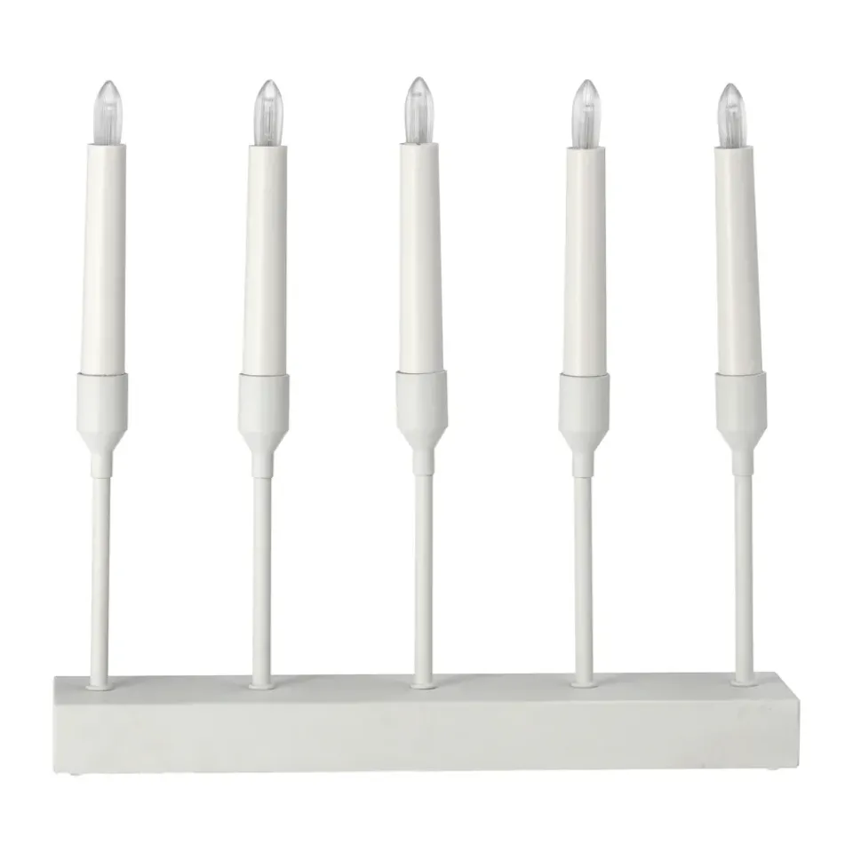 New Scandi Living Kindle portable advent candlestick 30 cm, White