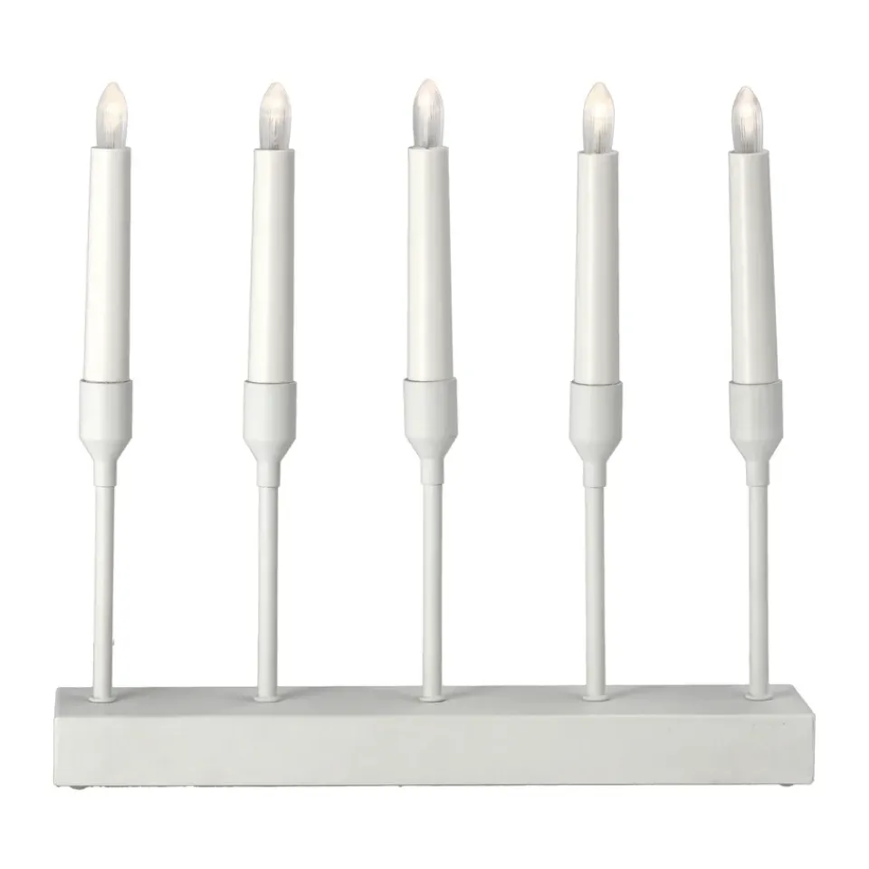 New Scandi Living Kindle portable advent candlestick 30 cm, White