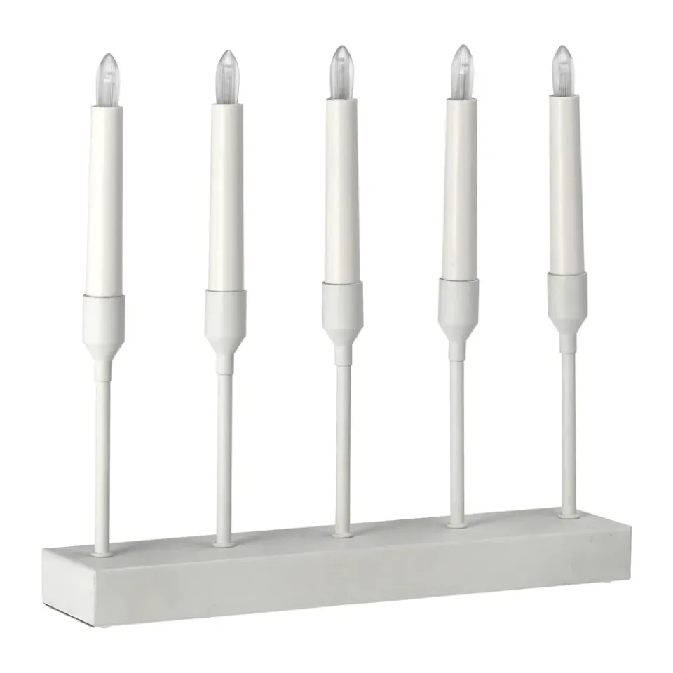 New Scandi Living Kindle portable advent candlestick 30 cm, White