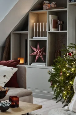 New Scandi Living Kindle portable advent candlestick 30 cm, White