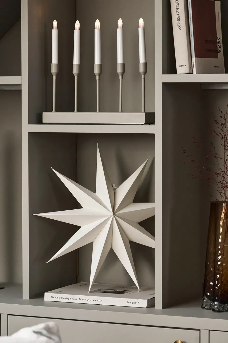 Advent Lights|Window Lights^Scandi Living Kindle portable advent candlestick 30 cm, Beige