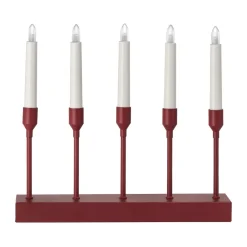 Clearance Scandi Living Kindle portable advent candlestick 30 cm, Dark Red