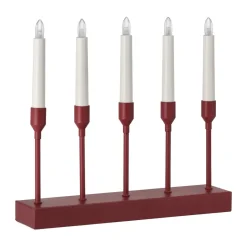 Clearance Scandi Living Kindle portable advent candlestick 30 cm, Dark Red