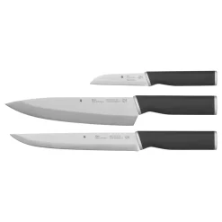 Knife Sets^WMF Kineocromargan knife set - 3 pieces, Stainless steel Silver-colouredBlack