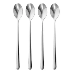 Tea & Coffee Spoons^Robert Welch Kingham Bright latte spoon 4-pack, Stainless steel Silver-coloured