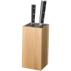 Hot Dorre Kini Knife Block square acacia wood, 23.5x10.7x10.7 cm Brown