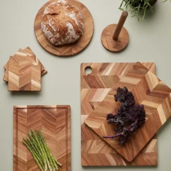 Aida Kitchen paperholder - Acacia tree, 30.5 cm Brown