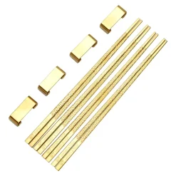 Outlet Vargen & Thor Kito Chopsticks 4-pack, brass Gold-coloured