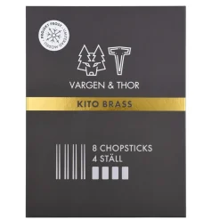 Outlet Vargen & Thor Kito Chopsticks 4-pack, brass Gold-coloured