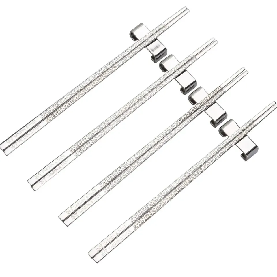 Sale Vargen & Thor Kito Chopsticks 4-pack, Silver Silver-coloured