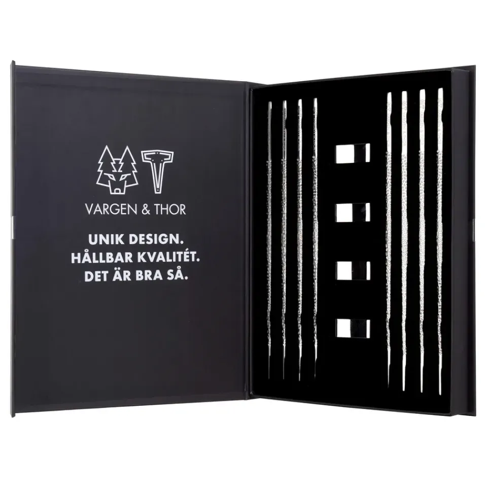 Sale Vargen & Thor Kito Chopsticks 4-pack, Silver Silver-coloured
