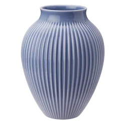 Vases^Knabstrup Keramik Knabstrup vase ribbed 20 cm, lavender Blue