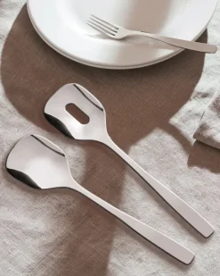 Salad Servers^Alessi KnifeForkSpoon salad set, Stainless steel Silver-coloured