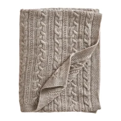 Baby Blankets^Jack o Juno Knitted merino wool baby blanket 80x100 cm, Oatmeal White