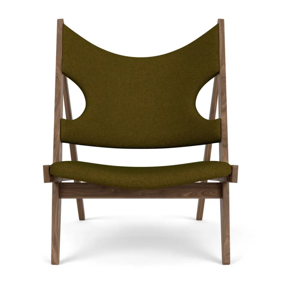 Armchairs & Footstools^Audo Copenhagen Knitting lounge chair, Walnut-Baru 0950 BrownGreen