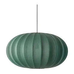 Pendant Lamps^Made By Hand Knit-Wit 76 Oval pendant, Tweed Green