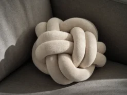 Discount Design House Stockholm Knot cushion, cream Beige