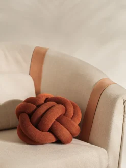 Sale Design House Stockholm Knot cushion, Ochre Red
