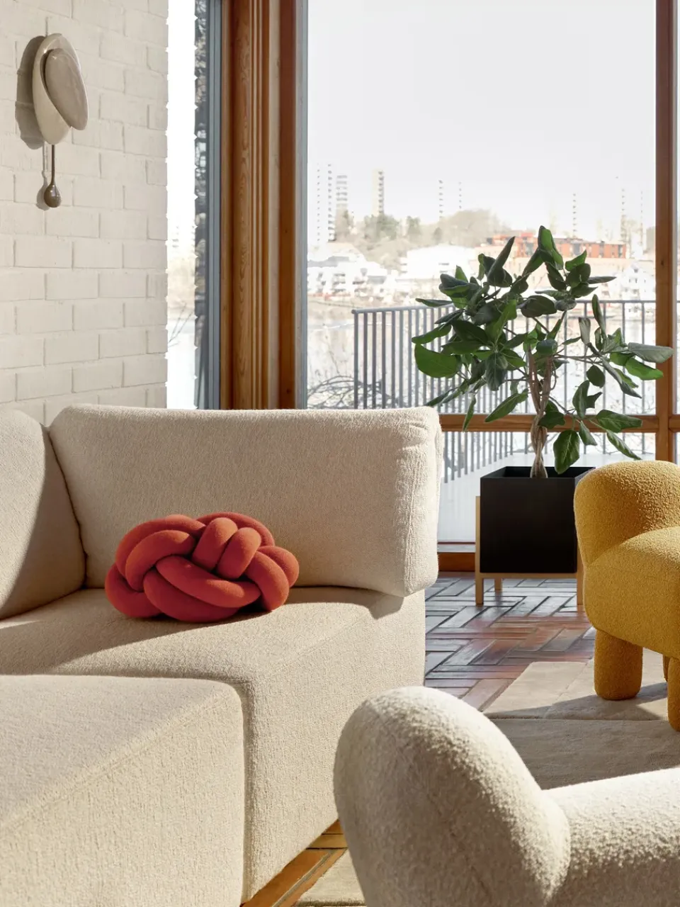 Cushions^Design House Stockholm Knot cushion, red Orange
