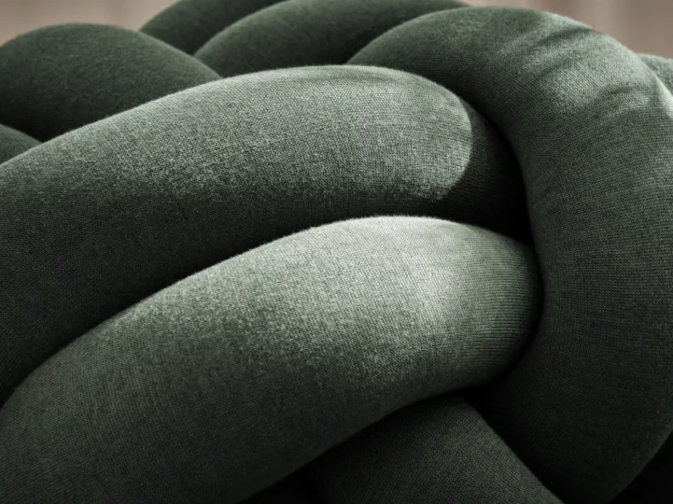 Best Design House Stockholm Knot cushion XL, Forest Green