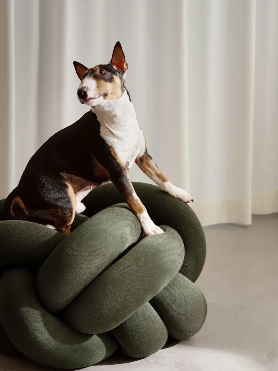 Best Design House Stockholm Knot cushion XL, Forest Green