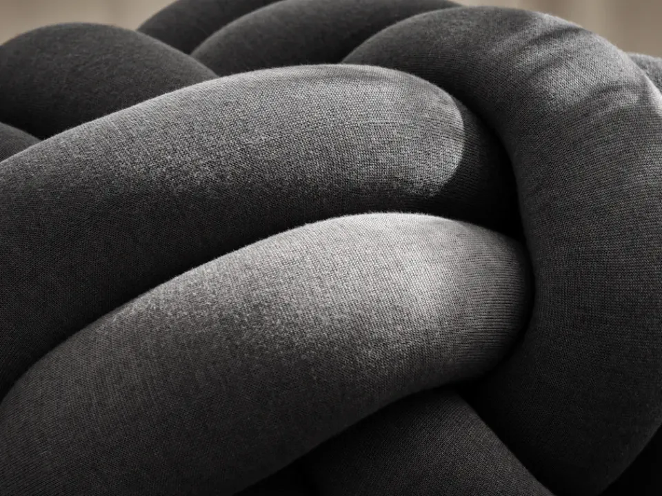 Outlet Design House Stockholm Knot cushion XL, Grey