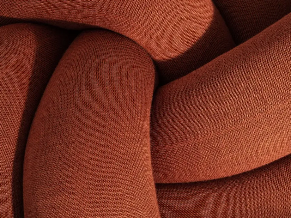 Sitting Poufs^Design House Stockholm Knot cushion XL, Ochre Red